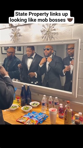 State Property links up looking like mob bosses 🤝🏿