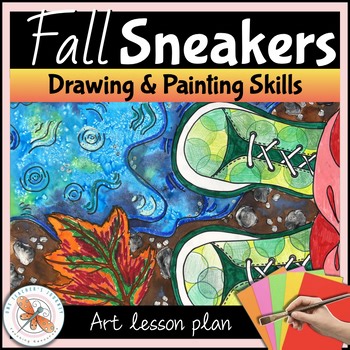 Fall Leaves and Sneakers Art Lesson | Wax Resist Project  | Elementary Art
