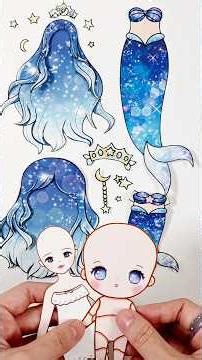 밤하늘 인어공주 코디 #mermaid #paperdolls #shorts