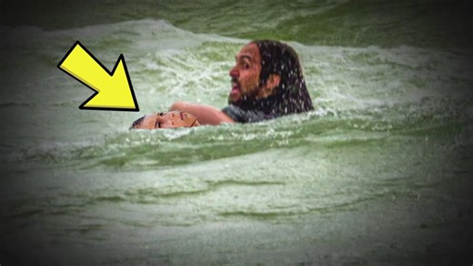 Man in Water Feels Something Hit His Leg, Then Sees Tiny Foot Pop Up