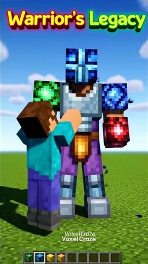 Glowing Warrior Statue Build in Minecraft ⚔️✨