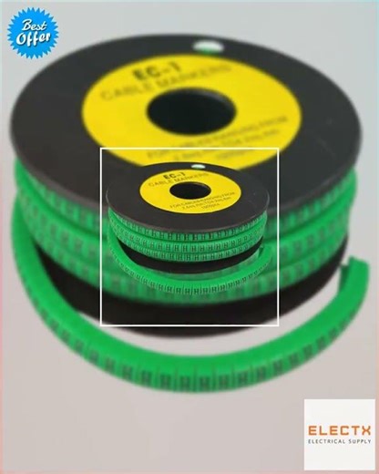 Cable "H" Marker EC-1 Green 2.6mm to 4.2mm 1000pcs 1 Roll EC-1G(H)