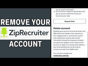 How to Delete Your ZipRecruiter Account | Latest Guide