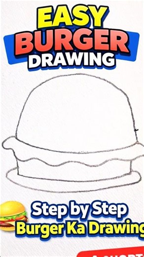 Easy StepBy StepBurger Drawing | BurgerKa DrawingKaise Kare #DreamTrackAI Burger Drawing #art #viral