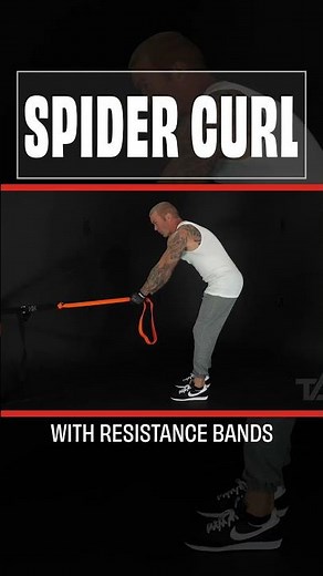 Build Bigger Biceps | Spider Curl using only a Resistance Band