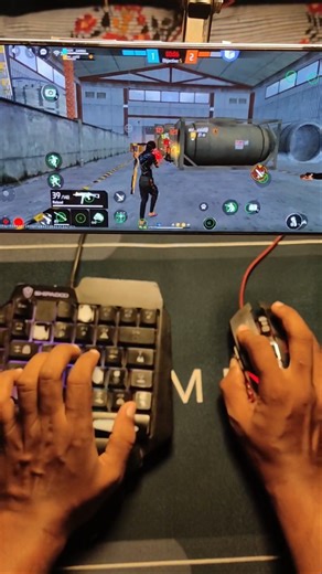 How to play free fire with keyboard mouse in mobile | ⌨️ 🖱📱 full setup without app no activation