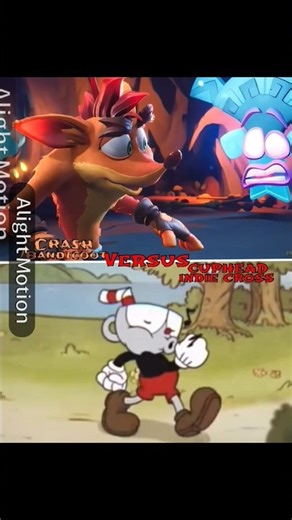Crash vs Cuphead #edit #indiecross #crashbandicoot
