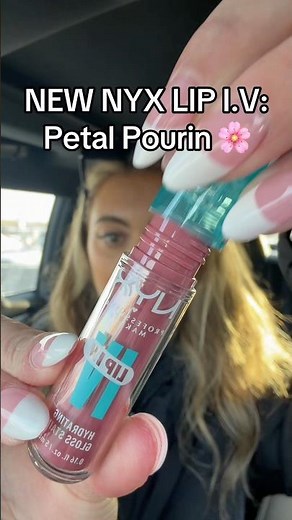 Nyx Cosmetics Lip IV Hydrating Gloss-Stain “Petal Pourin” Tryon + Stain Demo 🌸