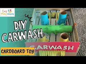 PLAY IDEAS | How to make an EASY cardboard shoebox carwash
