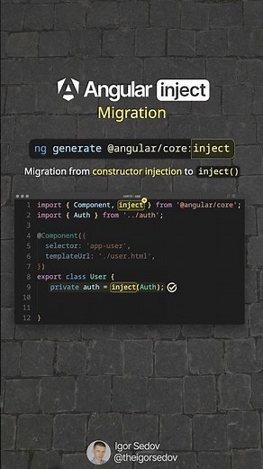 How to Migrate to inject() in Angular #angular #angularcli