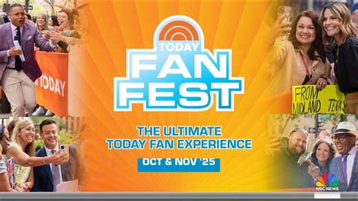 This October and November, TODAY Fan Fest brings you a series of special events that get you closer to the TODAY family—with an all-access pass to everything you love about the show. Visit TODAY.com/fanfest to get tickets and be among the first to receive all the details when they go on sale. | Today Show