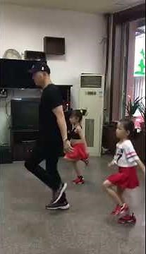 Chinese girls shuffling shuffle dance