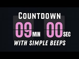 09‑Min Flip Clock Countdown Timer with Simple Beeps | Start & End Sound Effects