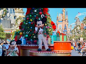 Mickey's Once Upon A Christmastime Parade 2021 Daytime FULL SHOW in 5K | Magic Kingdom Disney World