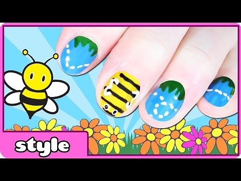 Busy Bee Nail Art Tutorial for Children
