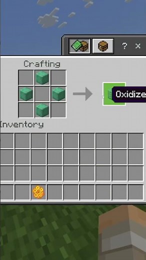 How To Make a Waxed Oxidized Copper Grate In Minecraft #Shorts