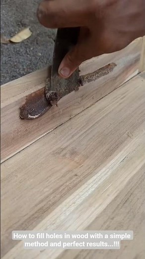 How to fill holes in wood with a simple method and perfect results...!!!