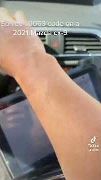 How to solve c0063 on a 21 Mazda cx-9 after Programing Srs module