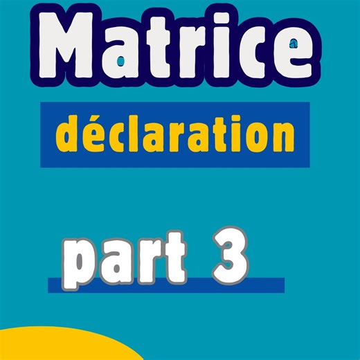 Techno4sft on Instagram: "Matrice part 3 | parcours sur une matrice #t4sft"