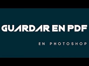 Exportar PDF en Photoshop | Guardar PDF | Tutorial Photoshop #3