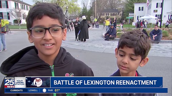'Shot heard round the world': Watch the Battle of Lexington reenactment, 250 years later