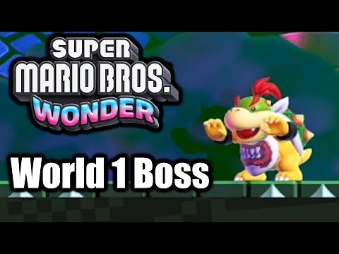 (World 1) Bowser Jr Boss Battle - Super Mario Bros Wonder Walkthrough