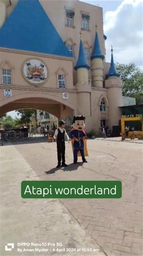 Mascot characters dancing at Atapi park #trending #shortvideo