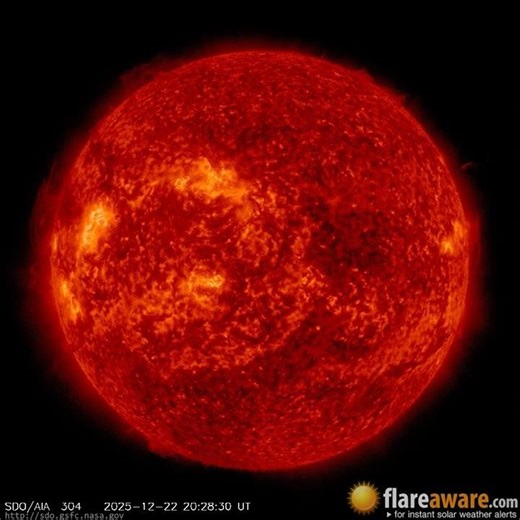 22 Dec - 23 Dec: 24 Hour Solar Activity (Earth Facing; Solar Storm, Sunspot, Solar Flare, CME)