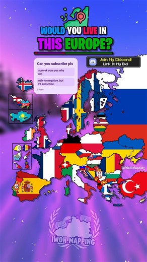 🫵🇪🇺 Would YOU live in this alternative Europe? #shorts #europe #geography #map #mapping #iwoh