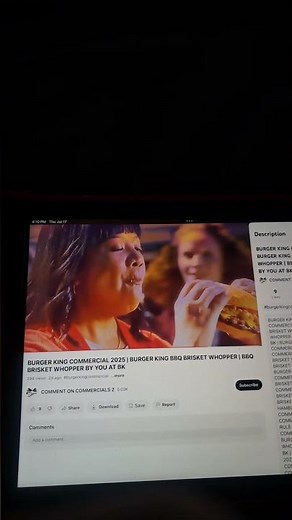 Burger King new tv commercial 2025 with BBQ brisket whopper