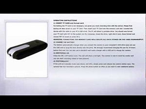 SPY CAMERA hidden in USB Stick Instructions