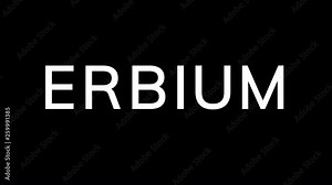 From the Glitch effect arises Element of periodic table ERBIUM. Then the TV turns off. Alpha channel Premultiplied - Matted with color black