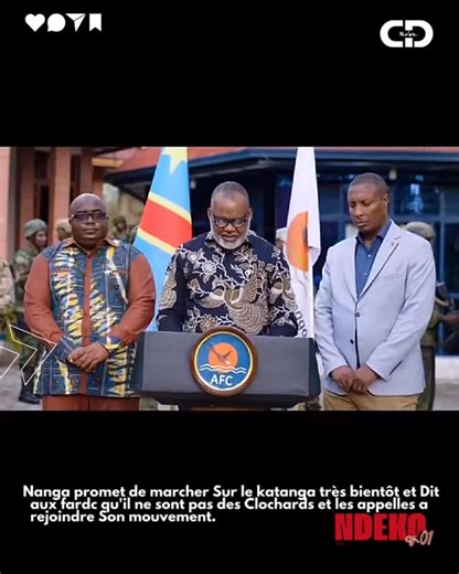 Ndeko.cd on Instagram: "Nanga promet de marcher Sur le katanga très bientôt et Dit aux fardc qu’il ne sont pas des Clochards et les appelles a rejoindre Son mouvement"