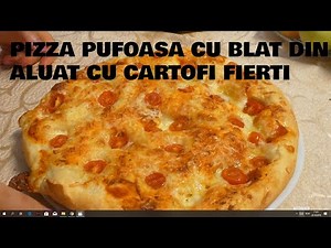 The best fluffy homemade pizza with a dough top with boiled potatoes