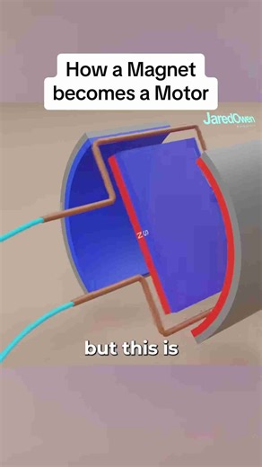 How does a magnet become a motor? #howitworks #3d #3danimation #jaredowen #jaredowenanimation #magnet