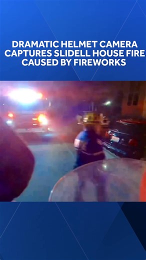 Dramatic video from a Slidell firefighter's helmet camera captures a fourth house fire caused by fireworks. Firefighters responded to 10 fires in a 12-hour period caused by fireworks >> https://tinyurl.com/3u9dwphe | WDSU News