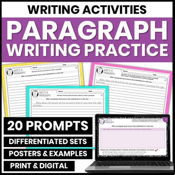Paragraph Writing - Differentiated Practice for Writing Paragraphs