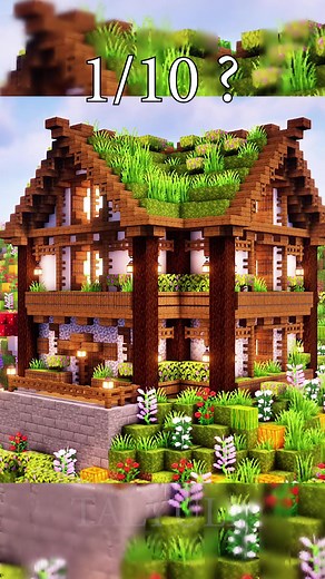 Minecraft | Starter House on Top of the Mountain 🍃🏡⛰️ #minecraft #minecraftbuilding #minecrafttutorial #starterhouse