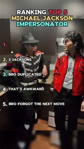 Ranking Top 5 Michael Jackson Impersonator #shorts