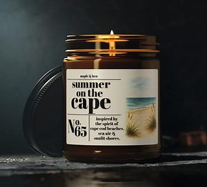 Summer on the Cape Candle | Coastal New England Gift for Beach Lovers & Travelers | Cape Cod Vacay | No. 65 Cape Cod Vacation Souvenir Gifts - Etsy