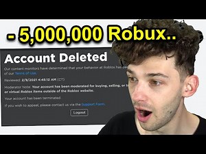 Roblox Dev BANNED.. He Lost 5 Million Robux.. OMG
