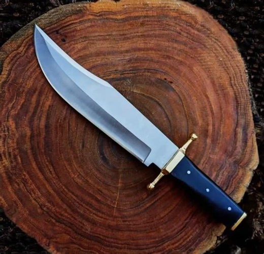 Handmade Carbon Steel Bowie Knife: 12-inch Survival Knife With Leather Sheath - Etsy