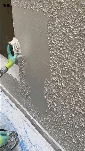 comment réaliser une finition d'un crépi rustique #finition #enduit