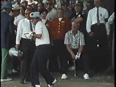 1971 U.S. Open - Lee Trevino Tosses Rubber Snake at Nicklaus