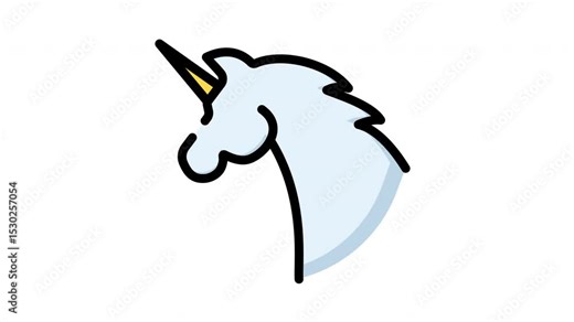 unicorn animation for startup branding and creative identity
