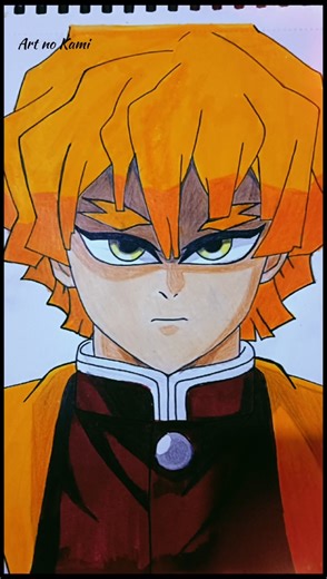 Zenitsu agatsuma drawing ⚡⚡#art #animeeart #drawing #trending #anime #demonslayer #shorts #trending