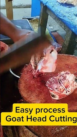 🐪 Quick & Easy Goat Head Cutting 🔪 | Step-by-Step expert cutting!