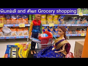 ராஜா ராணி Episodes 250 | பொம்மி and சிவா Grocery shopping | Barbie tiny food | Bommi life