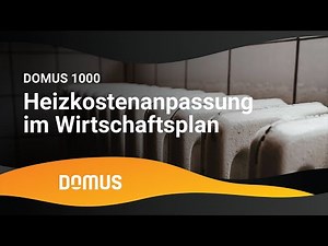 DOMUS 1000 – manuelle und prozentuale Anpassung der Kosten im Wirtschaftsplan
