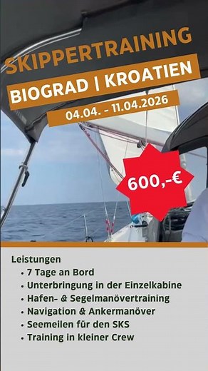 Skippertraining und Meilentörn Ostern 2026 #sks #Skippertraining #Segeln #Segelausbildung